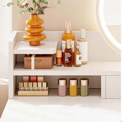 Coiffeuse blanche avec miroir 80 x 40 x 125,5 cm – Élégance et fonctionnalité pour la chambre à coucher