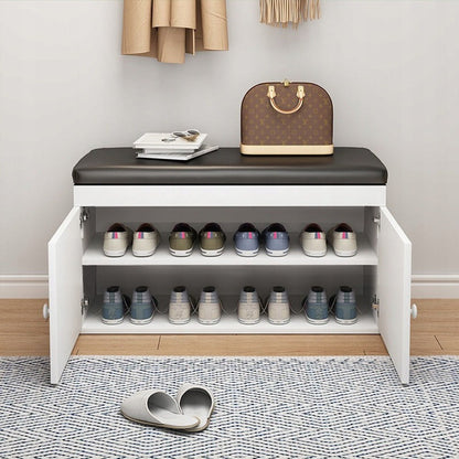 Banc à chaussures avec espace de rangement 60 x 32 x 35 cm – pratique, compact et moderne.