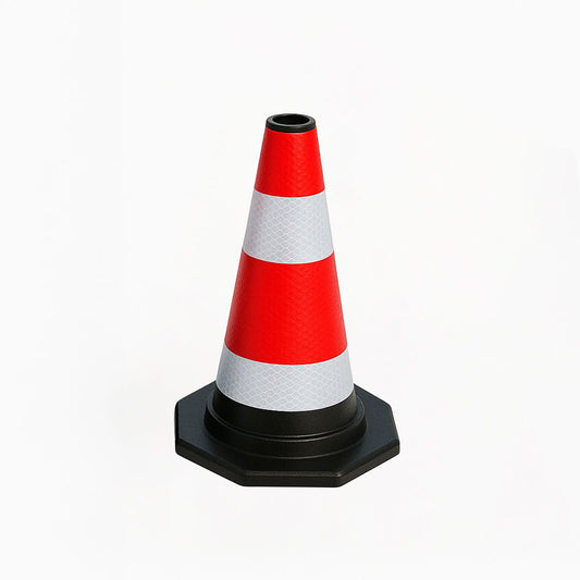 Cône de signalisation élastique et réfléchissant – 40 cm – Sécurité optimale pour la circulation et les chantiers.