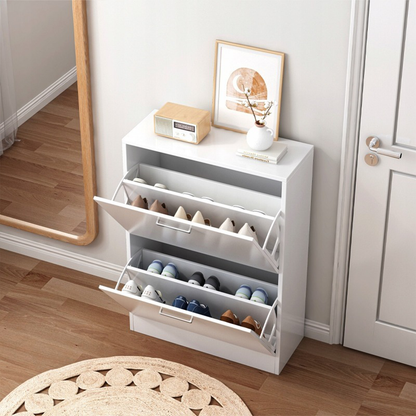 Meuble à chaussures blanc en MDF, 60 cm – design moderne pour le couloir, l’entrée ou le vestibule.