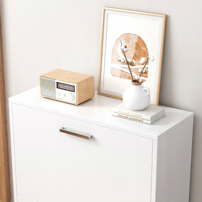 Meuble à chaussures blanc en MDF, 60 cm – design moderne pour le couloir, l’entrée ou le vestibule.