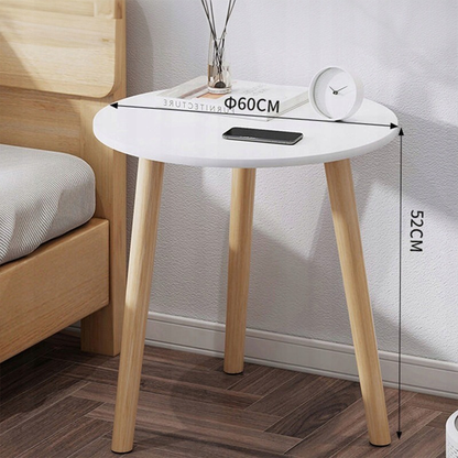 Table basse ronde 60x52 cm – style scandinave, élégance et design compact