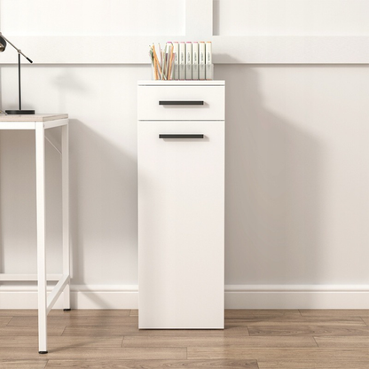 Armoire blanche avec tiroir de style scandinave – 30x85x30 cm