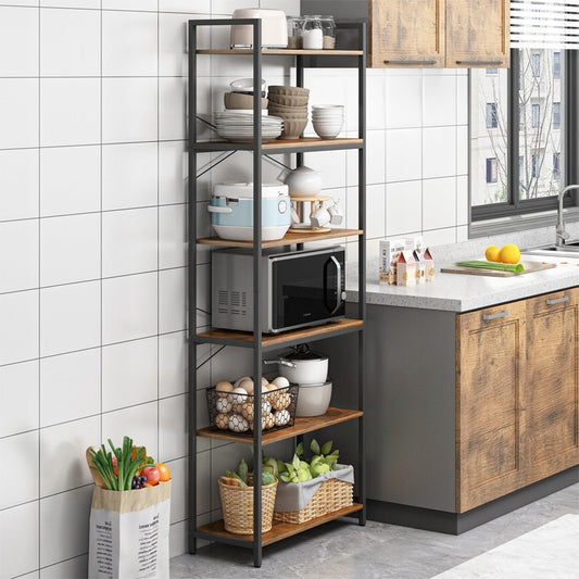 Étagère de style industriel – 66 x 30 x 186 cm, en MDF et métal, stable et élégante dans un design loft.