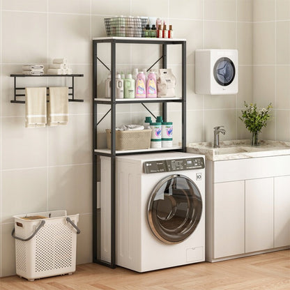 Étagère de salle de bain au-dessus de la machine à laver – style loft, 160 cm.