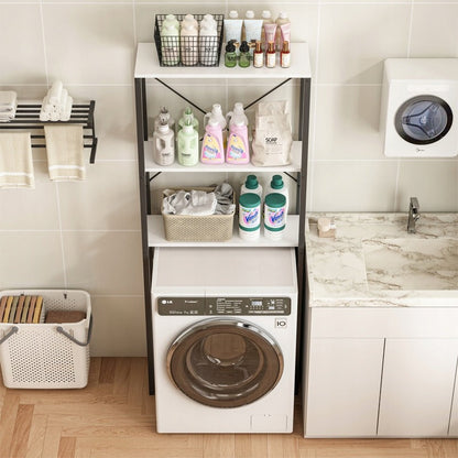 Étagère de salle de bain au-dessus de la machine à laver – style loft, 160 cm.