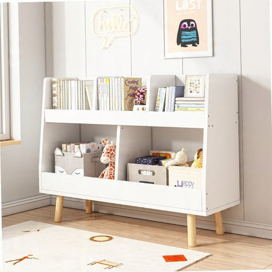 Bibliothèque pour enfants – meuble à magazines, rangement pour jouets, bibliothèque enfant autoportante, 60 cm.