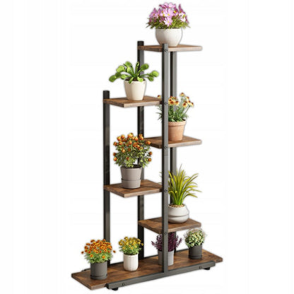 Étagère à plantes – moderne, couleur bois brun, hauteur 113 cm.