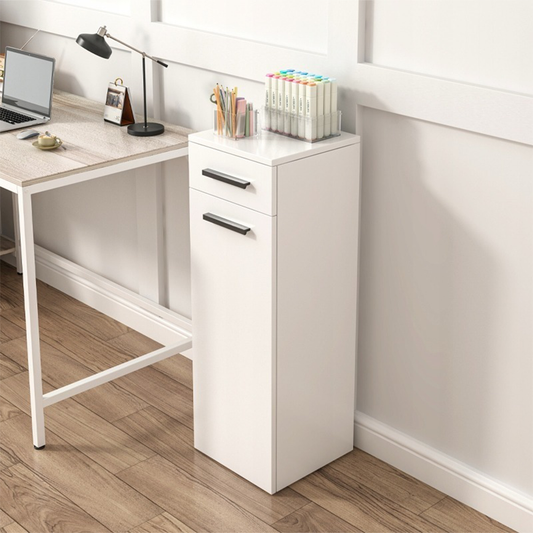 Armoire blanche avec tiroir de style scandinave – 30x85x30 cm