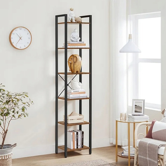 Étagère étroite de style industriel loft – 40 x 30 x 187,5 cm, avec structure en métal.