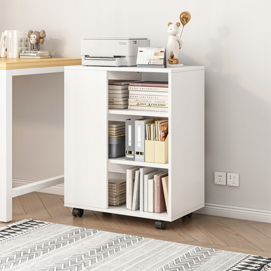 Armoire blanche 60 cm – design moderne de style loft, idéale pour le bureau ou le télétravail.