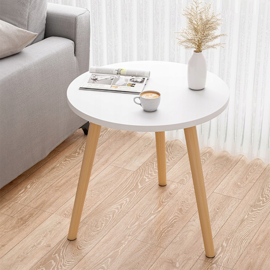 Table ronde blanche 60x52 cm – Design moderne et compact pour une utilisation en intérieur