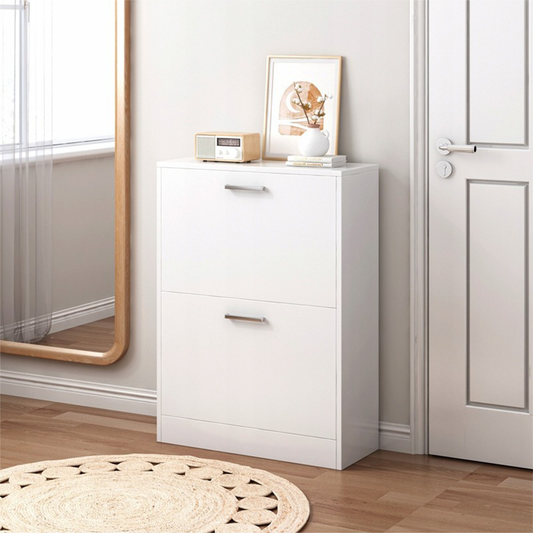 Meuble à chaussures blanc en MDF, 60 cm – design moderne pour le couloir, l’entrée ou le vestibule.