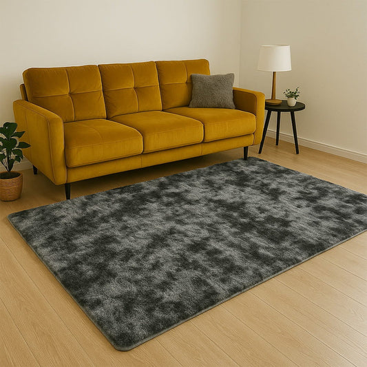 Tapis en peluche – Gris foncé, doux et moderne pour chaque pièce