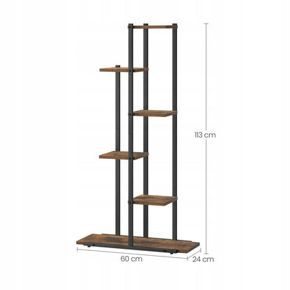 Étagère à plantes – moderne, couleur bois brun, hauteur 113 cm.