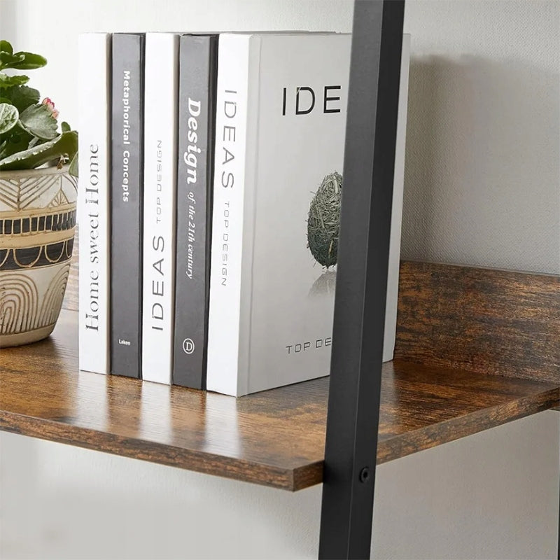 Étagère de style industriel avec cadre en métal – 170 x 33,8 x 30 cm, design moderne.