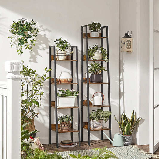 Étagère de style industriel avec cadre en métal – 170 x 33,8 x 30 cm, design moderne.