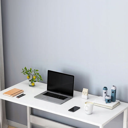 Bureau d’ordinateur blanc – style loft et scandinave – idéal pour ordinateur portable