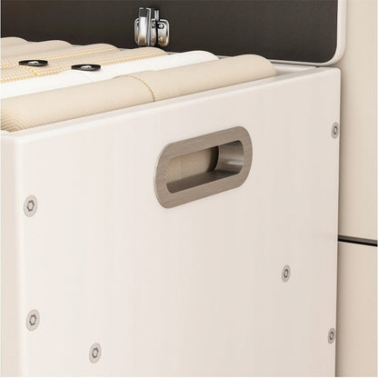 Meuble à chaussures avec assise blanche – Rangement en bois – 80 cm
